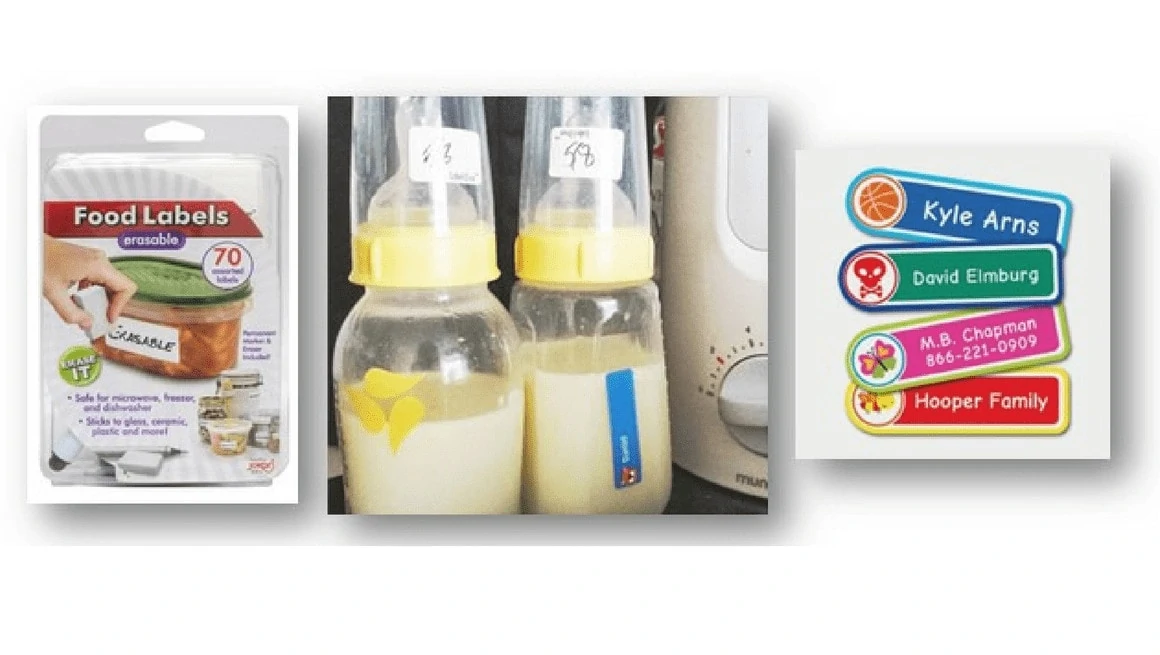 The Original Write and Reuse Baby Bottle Labels for Daycare 