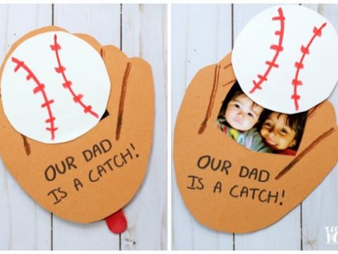 Image for Build this Baseball Glove Photo Pop-Up Father's Day Card