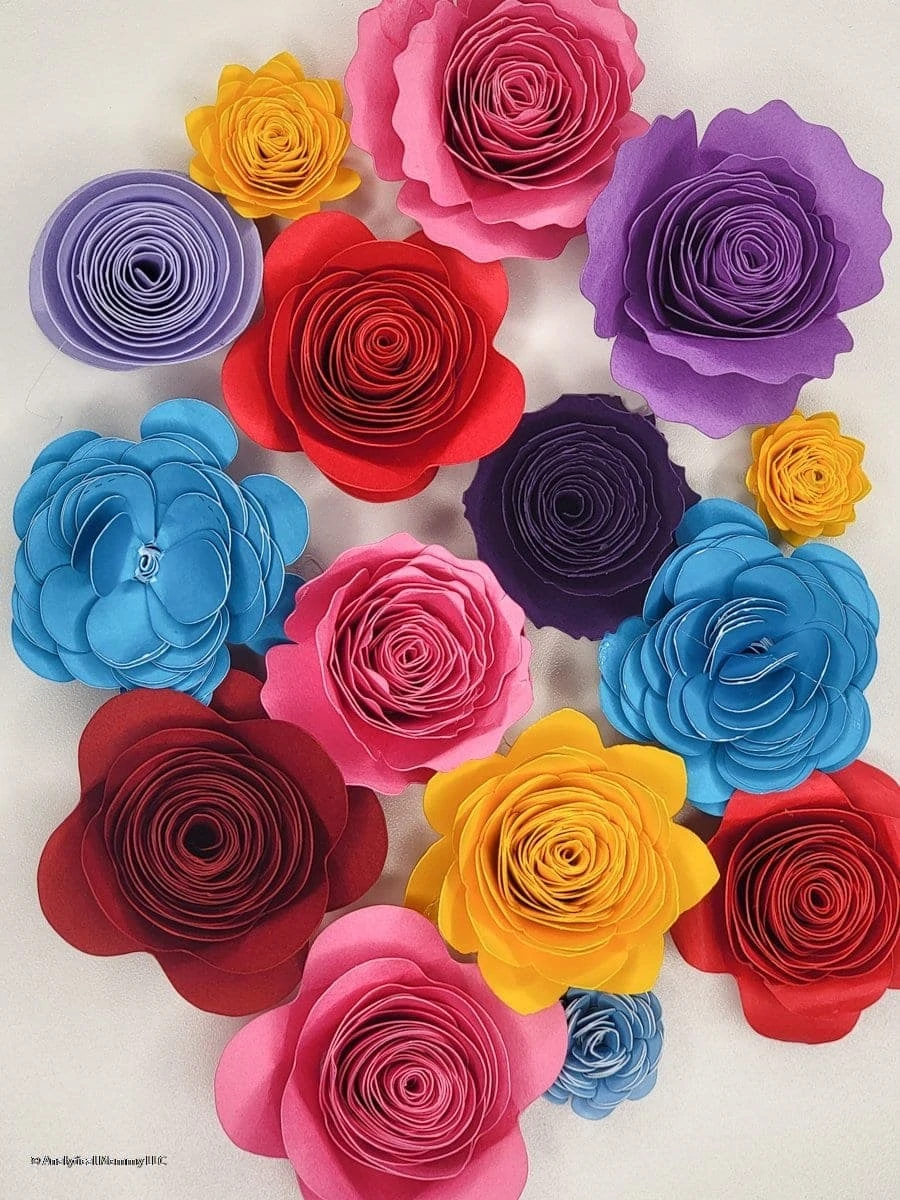 How to make a cricut paper flower + FREE flower templates and a