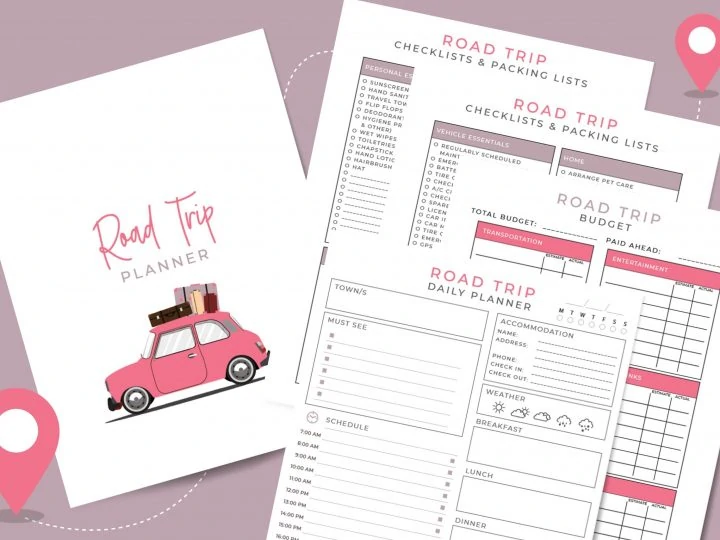 road trip planner pages