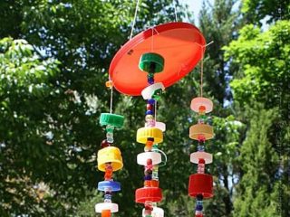 Image for Build a Recycled Plastic Lid Windchime