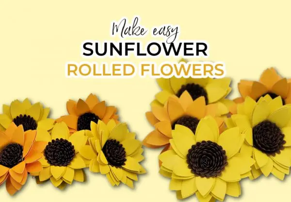 Sunflowers made using my sunflower paper flower svg