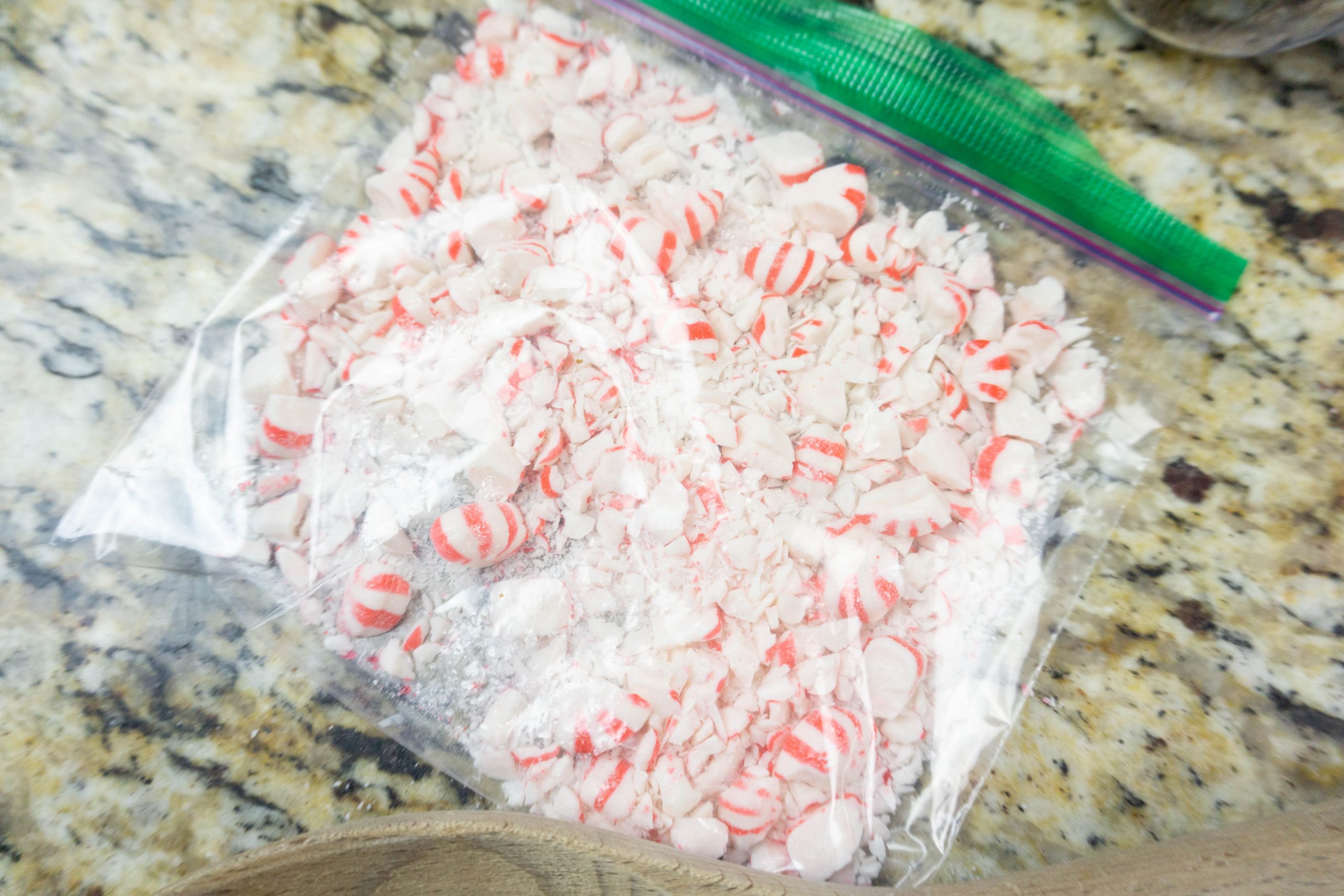 how to crush peppermint candies for this chocolate peppermint trifle