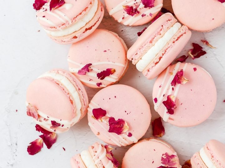 Image for White Chocolate Rose Macarons Recipe ~ Barley & Sage
