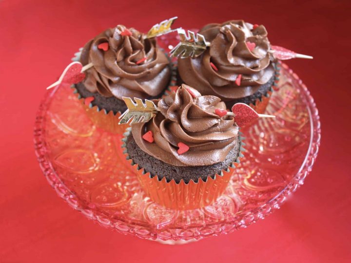 Image for Chocolate Truffle Cupcakes with Mocha Buttercream Frosting for Valentine's Day