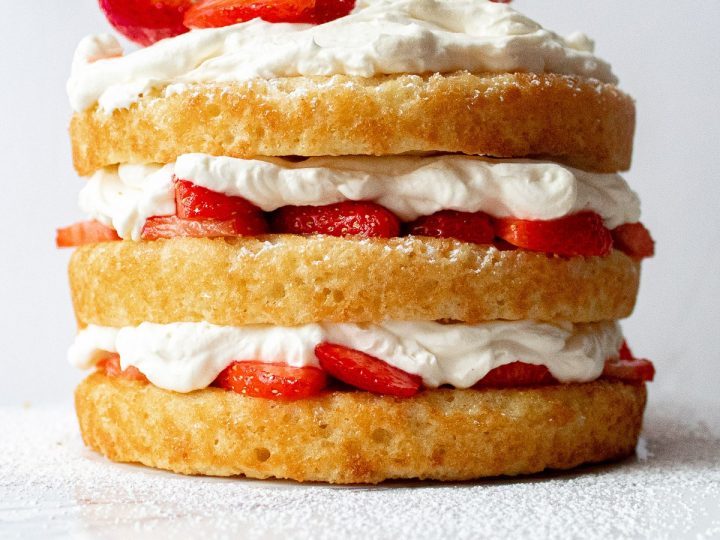 Image for Small Batch Vanilla Cake Recipe with Strawberries
