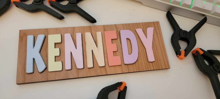 Personalized Name Puzzle – Easy Wooden Toy Glowforge Project